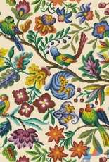 Sampler with Flowers and Birds Restored pattern 1847-1865