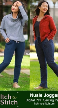 Itch to Stitch - Nusle Joggers - Sizes 00-40