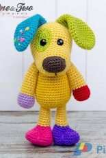 One and two company- Carolina Guzman- Scrappy the happy puppy amigurumi - Spanish