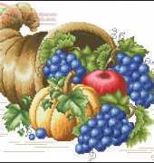 Cross Stitch Horn of Plenty