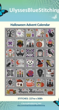 Ulysses Blue Stitching - Halloween Advent Calendar by Irene