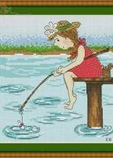 Aliona Ricamo - Girl fishes