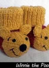 Winnie the Pooh Booties by Janet Jameson /Aunt Janets Designs
