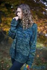 Mystery Green Sweater by Katrine Hammer-English,Norwegian-Free