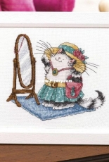 Pretty Kitty by Margaret Sherry from The World of Cross Stitching TWOCS 266