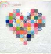 Blue Elephant Stitches-Pixelated Heart-Free Pattern