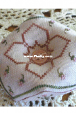 Mill Hill Wichelt Imports - Heart & Flowers Petite Biscornu by Nancy Wahler - Free