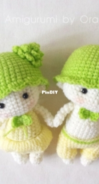 Amigurumi by Orange - Orange Amigurumi - Namsom Pan - Saovalux Asaman - Mini Doll C - น้ำส้ม ปั่น - เสาวลักษณ์ อาสมาน - ตุ๊กตาจิ๋วC - Thai