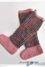 Always Pretty in Pink - Wanetta Cavanaugh - Over the Knee Slipper Socks