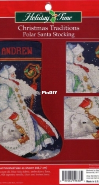 Leisure Arts 339838 Polar Santa Stocking XSD