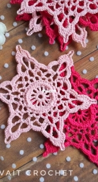 Crocheted snowflakes