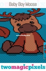 Two Magic Pixels - Baby Boy Moose