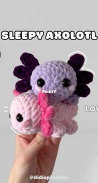 Didis Plushies - Didi - Sleepy Axolotl