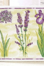 Flower Canvas -  Purple Flowers by Durene Jones from Cross Stitch Gold 121
