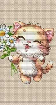 Cat with flowers by Maria Karavaeva CSS