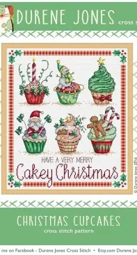 Durene Jones Cross Stitch - Christmas Cupcakes PCS + XSD