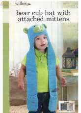 Faye Kennington - Bear Cub Hat with Attached Mittens - Willow Yarns - English