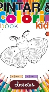 Pintar and Colorir Kids - Insetos 2024- Portuguese