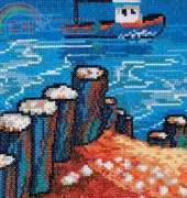 Permin 12-5121 Tri-colour Waterside Scene