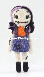 Círculo SA - Croche da Paula - Paula de Tassia Ferreira - Halloween girl - Menina Halloween - Portuguese - Free