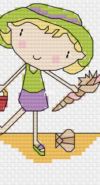 At The Beach - Girl by Durene Jones - Free