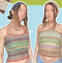 Mosaic Top - CassRaeCrochets - English