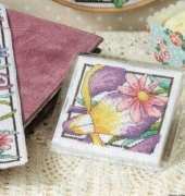 Funky Florals - Spring Flowers Bookmark by Durene Jones from Cross Stitch Crazy 176 XSD