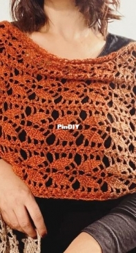 LenyseaCrochet - Crochet Leaf Shawl