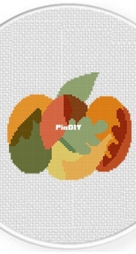 Daily Cross Stitch - Pumpkin Autumn Foliage