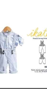 Ikatee - Brighton Short pants with Suspenders - Sizes 6mo-4y