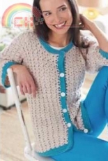 Bernat - Cluster Stitch Cardigan - Free