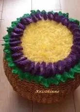 crochet flower carpet giant Victoria-Simone Eleutério