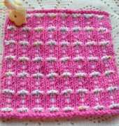 Harvest Moon Designs-Bitty Bows dishcloth