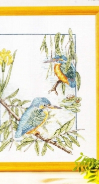 Anchor PCE852 -  Kingfishers Pond  Cross Stitch Gold 107 Down by the Riverside - Kingfishers