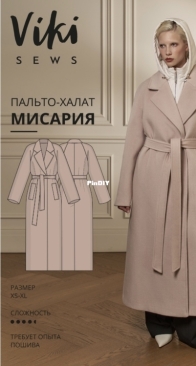 Viki Sews - Misaria Coat-Robe - Мисария Пальто-Халат - Russian