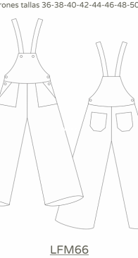 Lulú Ferris - LFM66 Betty Overalls - Peto Mujer Betty - Sizes 36-52 - Spanish