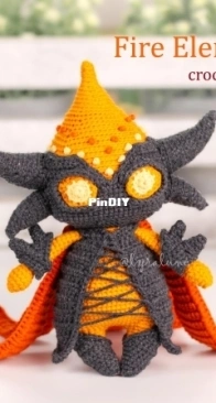 Lyra Lune Softies - Lyra Lune Designs - Ruxandra Dumitrascu / Cazacu-Zota - Fire Elemental