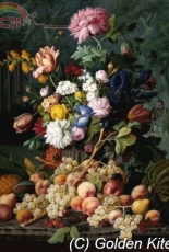 Golden Kite 2260 Still Life of Fruit and Flowers by Severin Roesen
