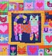 Jolly Red Cross Stitch - Carnival Cat