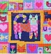 Jolly Red Cross Stitch - Carnival Cat