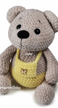 Amigurumi Today - Unknown Designer - Plush Bear in Overalls - Free