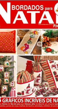 Figurino Ponto Cruz - Bordados para Natal - 2018 - Portuguese