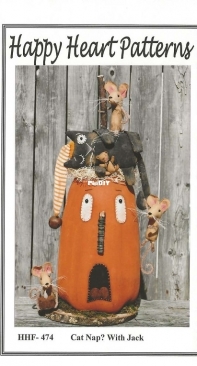 Happy Heart Patterns - HHF-474 - Cat Nap With Jack