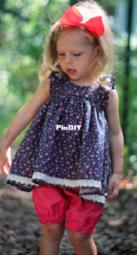 Violette Field Threads - Clara Ruffled Top, Dress and Bloomers - Size 0-24 months