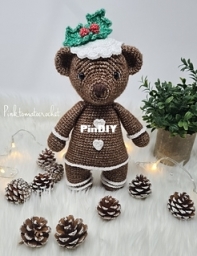 Pink Tomato Crochet - Josephine Laurin - Teddy Gingerbread Pudding Edition