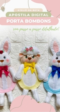 Atelie da Beta - Roberta Ferreira -  Easter Candy Holder  -  Porta Bombons Páscoa - Portuguese