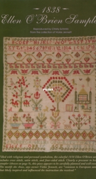 Ellen OBrien Sampler 1838 from SANQ Issue 60-2010 XSD + PCS