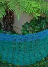 Tartanesque Crescent Shaped Shawl by Pam Jemelian