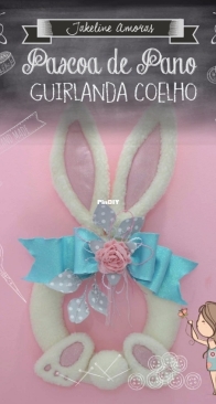 Atelier da Piccollina - Jakeline Amoras  - Rabbit Garland - Guirlanda Coelho - Portuguese - Free