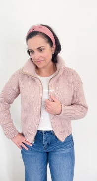 Pink Wildflowers Cardigan by Ashley Lillis-Free